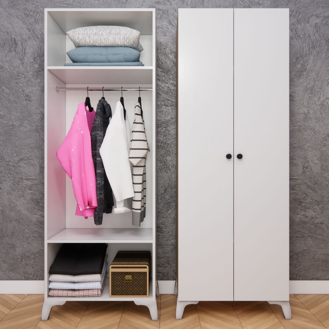 2 Kapılı 70 CM Gardırop | F1002