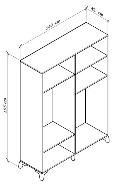 4 Kapılı 140 CM Gardırop | F1004