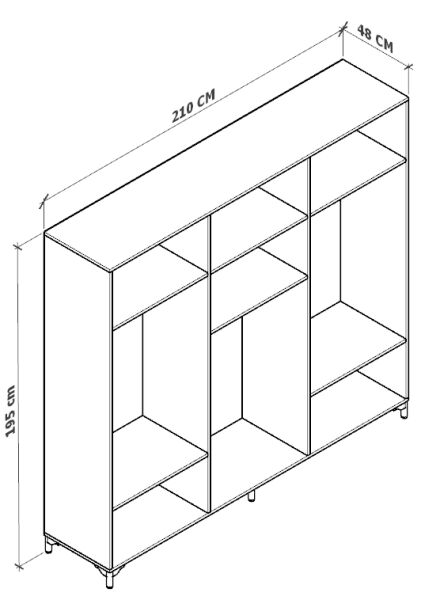 5 Kapılı 175 CM Gardırop | F1005