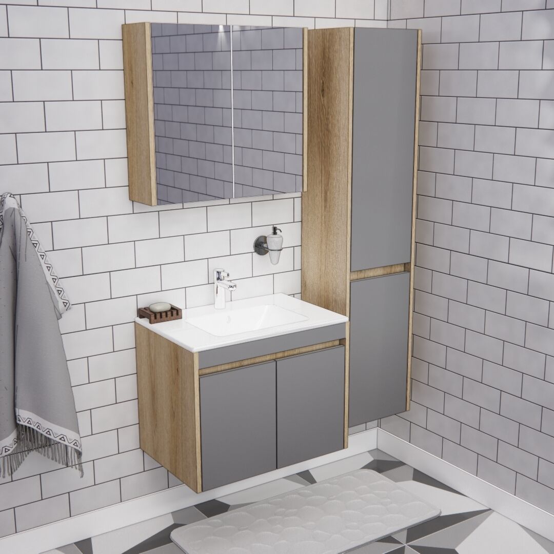 65'lik Banyo Boy Dolaplı  | B1009
