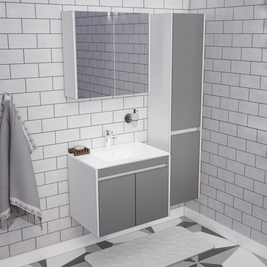65'lik Banyo Boy Dolaplı  | B1011