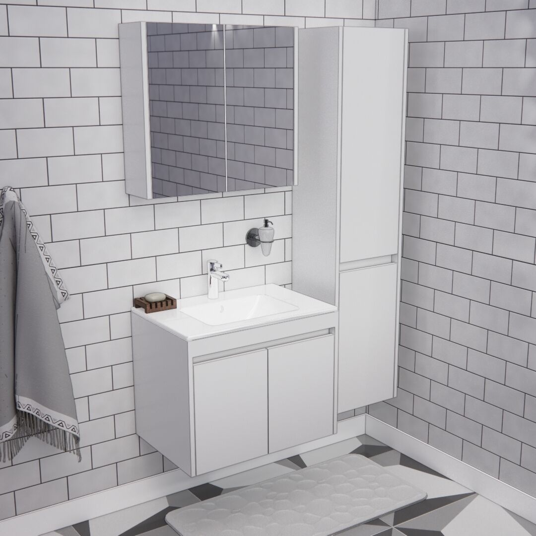 65'lik Banyo Boy Dolaplı  | B1012