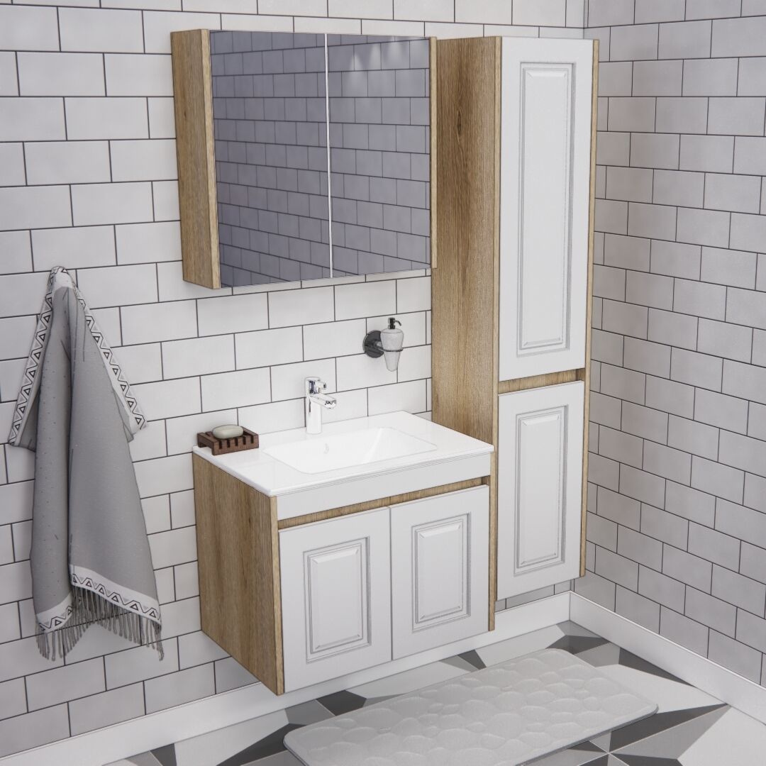 65'lik Mebran Banyo Boy Dolaplı  | B1013