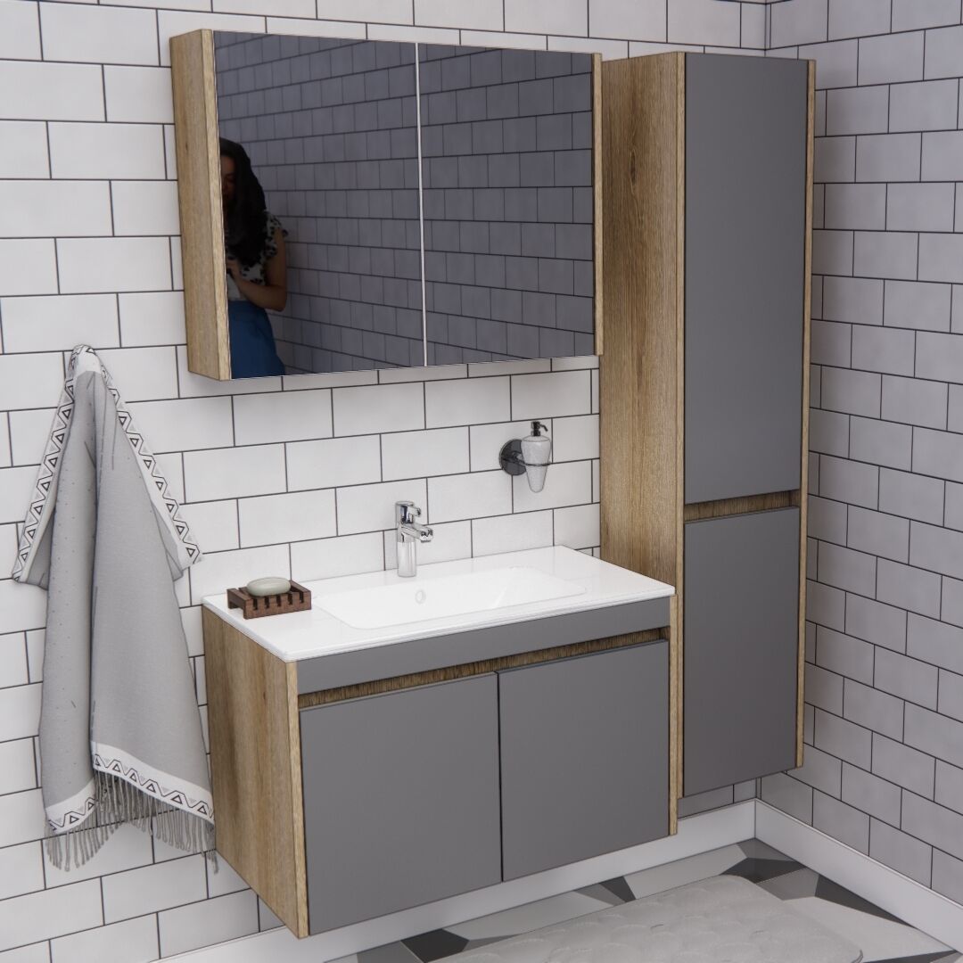 80'lik Banyo Boy Dolaplı  | B1020