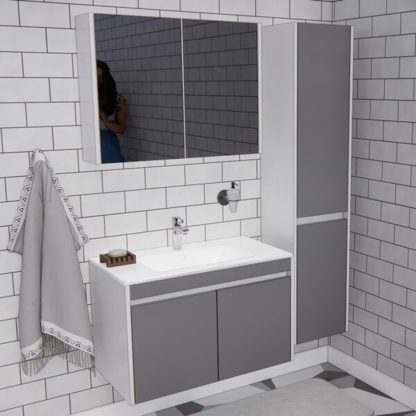 80'lik Banyo Boy Dolaplı  | B1021
