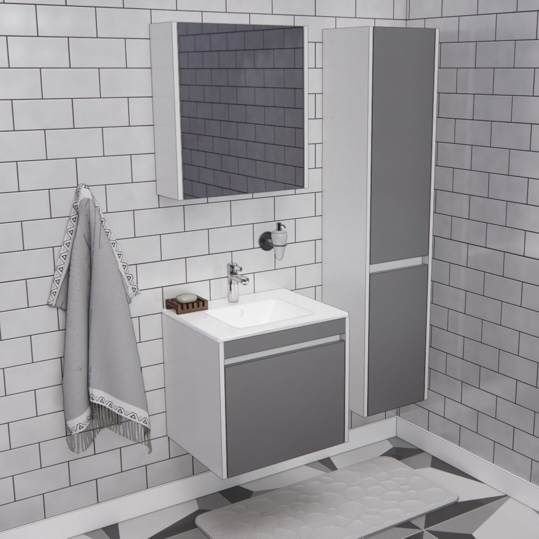 55'lik Banyo Boy Dolaplı  | B1031
