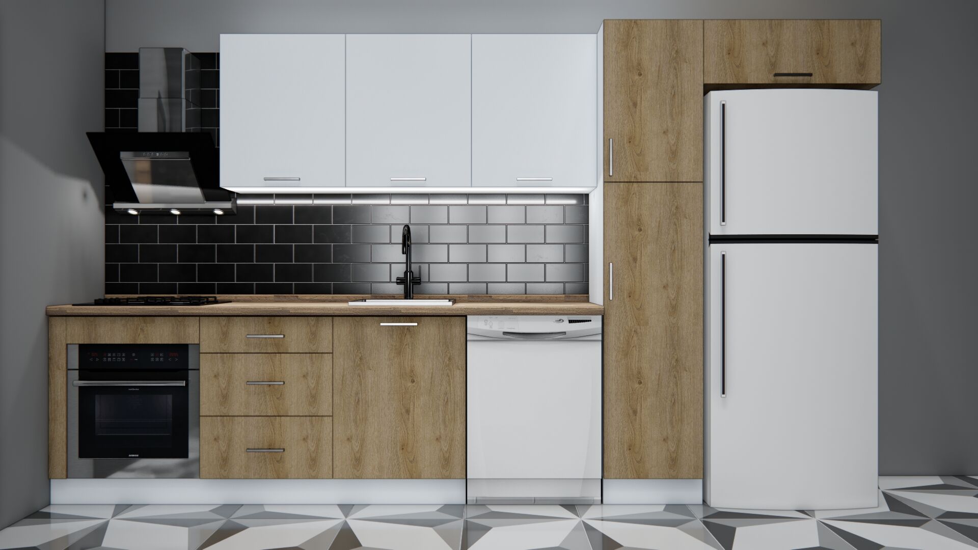 375 CM Mutfak Dolabı | M5001 Palmira