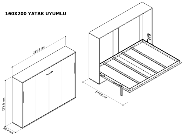 Çift Kişilik Yatay Açılır